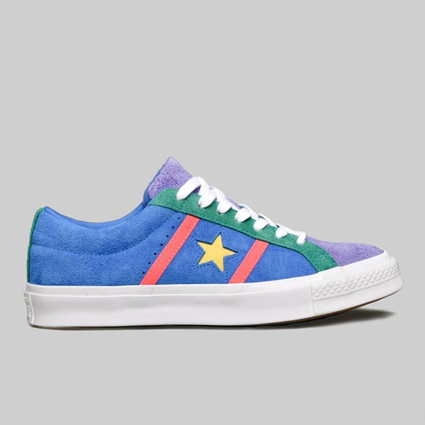 CONVERSE ONE STAR ACADEMY OX TOTALLY BLUE RACER PINK 